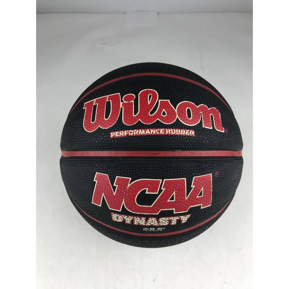 Wilson NCAA Dynasty Performance Rubber Basketball Black Red Size 6 -‎ 28.5"
